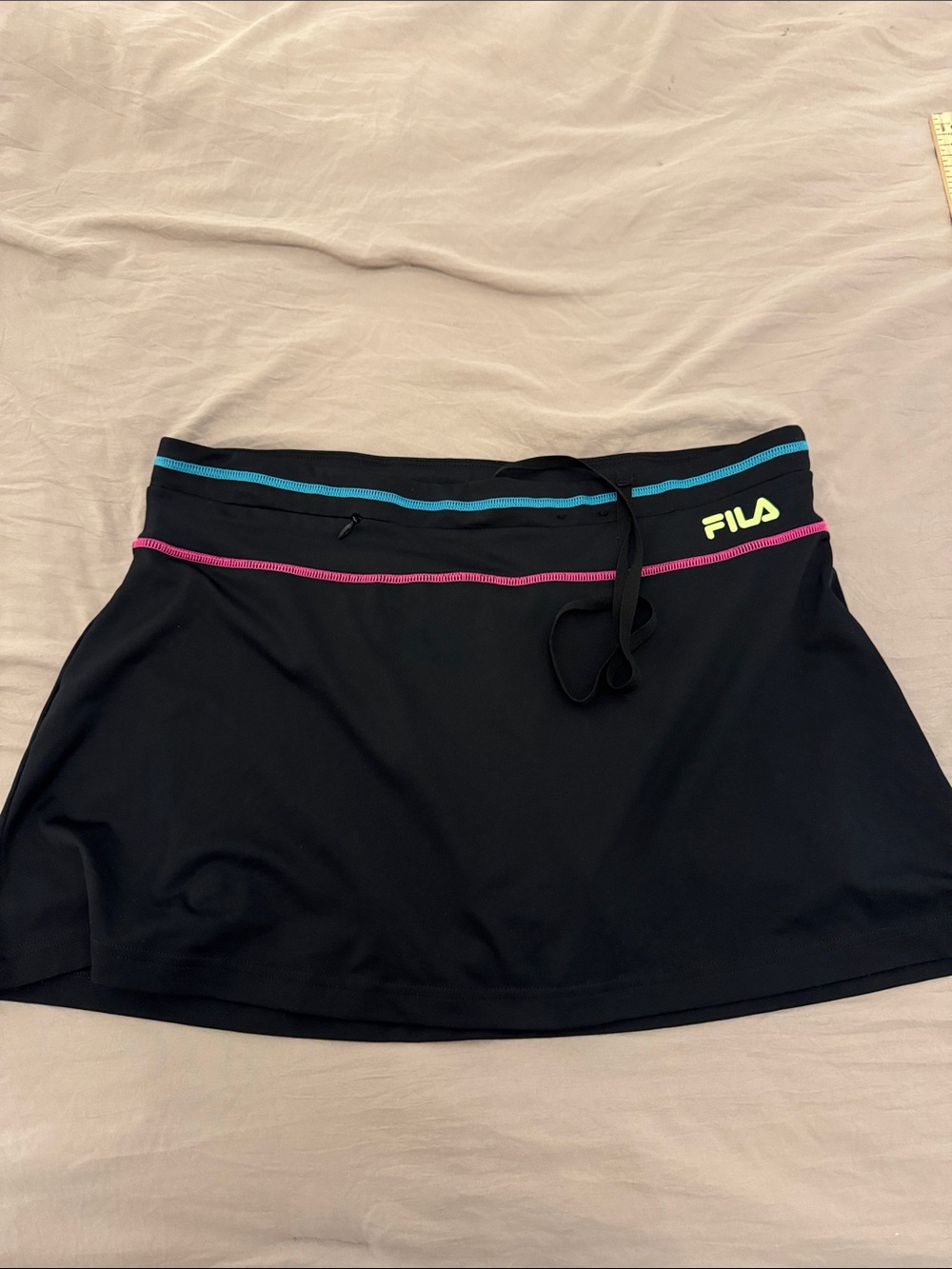 Fila Black Skort with Pink & Teal Accents
